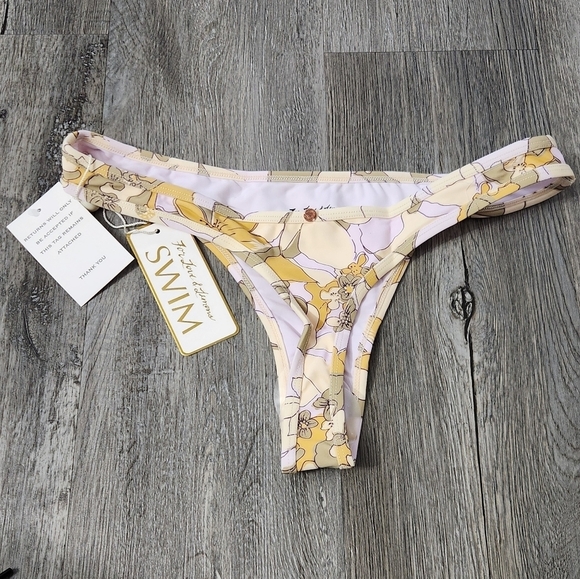 New!For Love and Lemons Bikini Bottom Floral Cheeky Bottom Swim - Picture 4 of 7